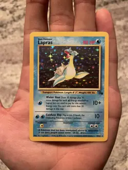 Lapras 10/62 Fossil Holo Rare Pokemon Card - Vintage Pokemon - WOTC Fossil Set - Image 1