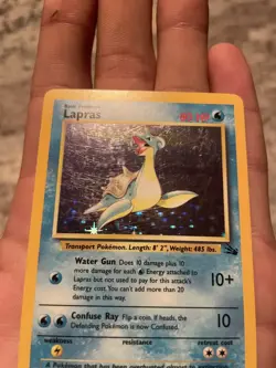 Lapras 10/62 Fossil Holo Rare Pokemon Card - Vintage Pokemon - WOTC Fossil Set - Image 2