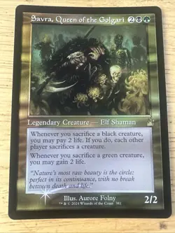 MTG Ravnica Remastered Foil Retro Frame Card Savra, Queen of the Golgari - Image 1