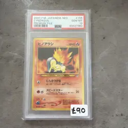 Pokemon Card PSA 10 Cyndaquil Japanese Premium File Neo Genesis 155 Promo 2000 - Image 1