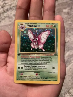 Venomoth Pokemon TCG Card 1st EDITION Holo Unlimited Rare Jungle 13/64 - Image 1