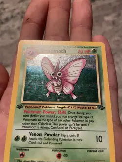 Venomoth Pokemon TCG Card 1st EDITION Holo Unlimited Rare Jungle 13/64 - Image 2