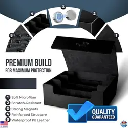 Ultimate Trading Card Storage - Holds 1800+ Cards, Magnetic Closure, 10 Dividers - Image 3