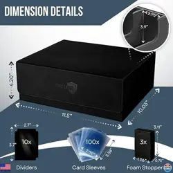Ultimate Trading Card Storage - Holds 1800+ Cards, Magnetic Closure, 10 Dividers - Image 4