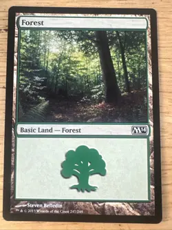 MTG - M14 - Forest - #247 - Lightly Played - Image 1