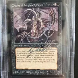 MTG Chains of Mephistopheles Signed BGS 8.5 1994 Legends English Vintage Enchant - Image 2