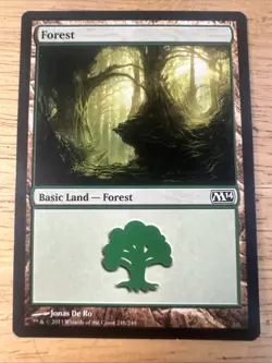 MTG - M14 - Forest - #248 - Lightly Played - Image 1