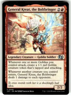 General Kreat, the Boltbringer (Anime) Foundations Jumpstart Regular MTG NM - Image 1