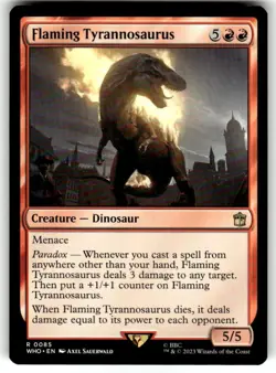Flaming Tyrannosaurus Universes Beyond: Doctor Who Regular NM MTG - Image 1