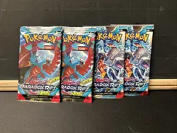 Pokemon TCG Scarlet and Violet Paradox Rift Booster Packs Set of 4, Sealed - Image 1