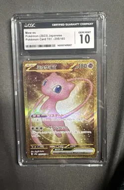 Pokemon TCG: Mew EX 208/165 Ultra Rare Gold UR Japanese 151 SV2a CGC 10 Gem Mint - Image 1