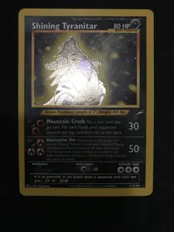 Shining Tyranitar 113/105 Neo Destiny Holo Ultra Rare Unlimited Pokemon TCG MP - Image 1