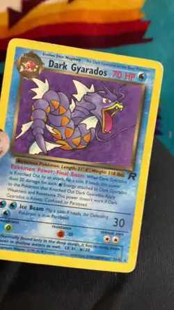 Pokemon 1st Edition Dark Gyarados Team Rocket Vintage TCG - WoTC - (LP) 25/82 - Image 2