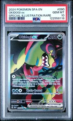 2024 POKEMON SFA EN-SHROUDED FABLE SPECIAL ILLUSTRATION RARE OKIDOGI EX PSA 10 - Image 1