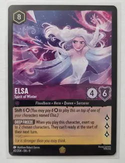 Elsa - Spirit of Winter 43/204 Fabled Non Foil Lorcana Card Enchanted NM - Image 1