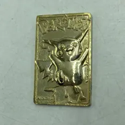 Pokemon Pikachu 23K Gold Plated Trading Card Burger King Exclusive 1999 - Image 1