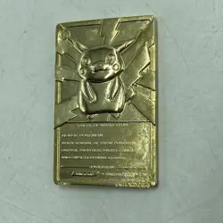 Pokemon Pikachu 23K Gold Plated Trading Card Burger King Exclusive 1999 - Image 2