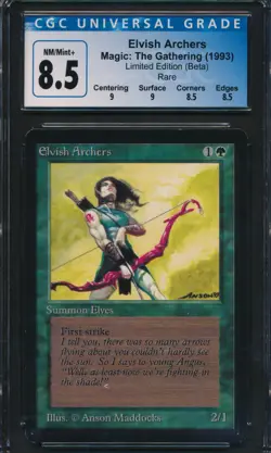 Beta Elvish Archers CGC 8.5 Graded Magic MTG (0100) -magicgraders- - Image 1