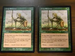 MTG Urza's Legacy Green Common Crop Rotation x2 UNPLAYED Near Mint Cond - Image 1