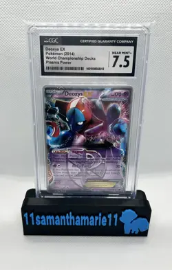 2014 Deoxys EX Pokemon World Championship Decks Plasma Power CGC 7.5 - Image 1