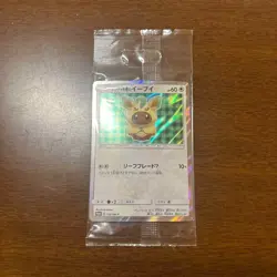 142/SM-P Poncho Wearing Eevee Leafeon Promo Pokemon Japanese Campaign NM - Image 1