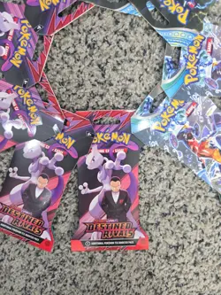 Pokemon Destined Rivals, Paradox Rift And Stellar Crown Unopened Pack Lot Of 9 - Image 5