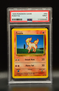 Ponyta 1999 Pokemon Base Set Unlimited #60 WOTC PSA 9 Newly Graded - Image 1