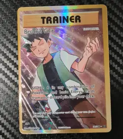Brock's Grit OC & Ink Dot Error Pokemon TCG XY Evolutions 107/108 Holo Full Art - Image 1