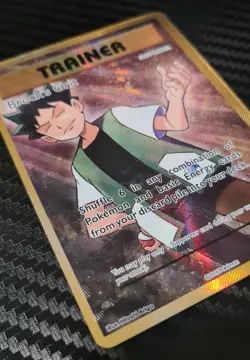Brock's Grit OC & Ink Dot Error Pokemon TCG XY Evolutions 107/108 Holo Full Art - Image 3
