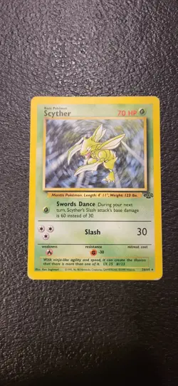 Pokemon Scyther 26/64 Jungle Non Holo Rare LP - Image 1