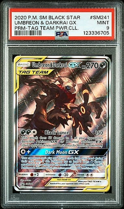 PSA 9 Mint - Umbreon & Darkrai GX SM241 SM Promo Pokemon TCG - Image 1