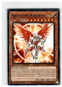Yu-Gi-Oh! Archlord Kristya Rare VASM-EN048 Lightly Played 1st Edition - Image 1