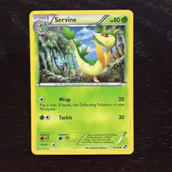 Servine 3/114 Pokemon Black & White Holo Uncommon Card MP - Image 1