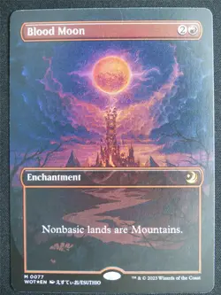 Blood Moon Borderless Foil - WOT - Mtg Card #4KD - Image 1