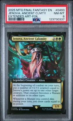 2025 MTG FINAL FANTASY Extended Art FOIL #0228 JENOVA, ANCIENT CALAMITY PSA 8 - Image 1