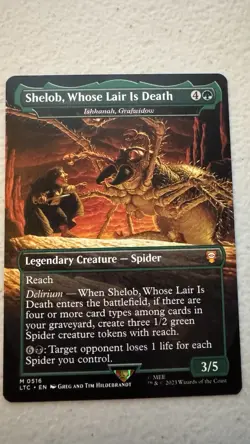 Shelob, Whose Lair Is Death - Ishkanah, Grafwidow (Borderless) LOTR MTG 516 Mint - Image 1