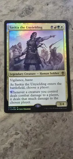 Saskia the Unyielding Commander 2016 Foil - Image 1