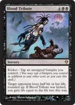 1x Blood Tribute Moderate Play MTG Magic - Kid Icarus - - Image 1
