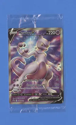 Pokemon TCG Sword & Shield Promo Set Mewtwo V SWSH229 Holo, Still Sealed - Image 1