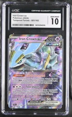 Iron Crown Ex 2024 Pokemon Temporal Forces TEF #081 CGC 10 - Image 1