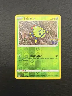 Spinarak Unpeeled Pokemon Go Ditto Reverse Holo Pokemon TCG 006/078 Common Mint - Image 1
