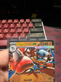Mega Lucario EX 77/132 - Pokemon Mega Evolution TCG - Near Mint - Image 3
