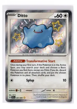 Ditto - 201/091 Scarlet & Violet Paldean Fates Shiny Rare - NM - POKEMON TCG - Image 1
