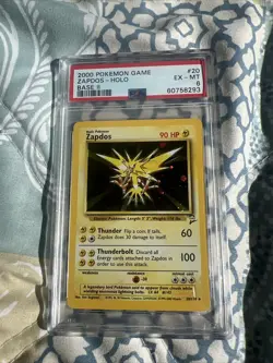 2000 Pokemon Game #20 Zapdos- Holo EX-MT Base II PSA 6 - Image 2