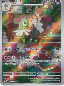 KIRLIA ART RARE SCARLET AND VIOLET POKEMON 2023 212/198 - Image 1