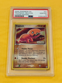 2006 Pokemon EX Legend Maker Trapinch Reverse Holo Foil #67/92 PSA 10 GEM MINT - Image 1