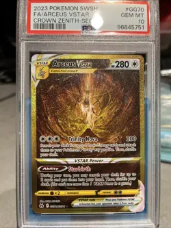 Pokemon Arceus VSTAR Crown Zenith Secret Rare Full Art #GG70 PSA 10 Gem Mint - Image 1