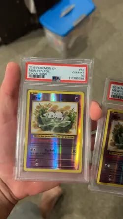 2016 Pokemon XY Evolutions #53/108 Mew Reverse Foil Holo PSA 10 GEM MINT - Image 3