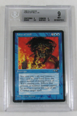 MTG ALLIANCES FORCE OF WILL BGS 9 MINT CARD 9/9/9.5/10 - Image 1