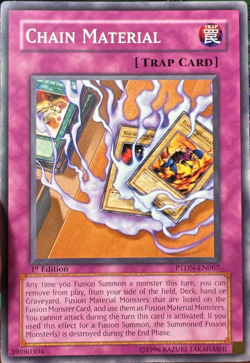 Chain Material 1st Edition PTDN-EN067 COMMON YuGiOh TCG Card Phantom Darkness - Image 1